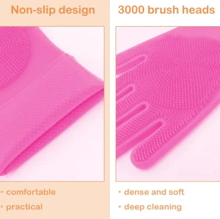 Dog Brush Grooming Bath Washing Gloves
