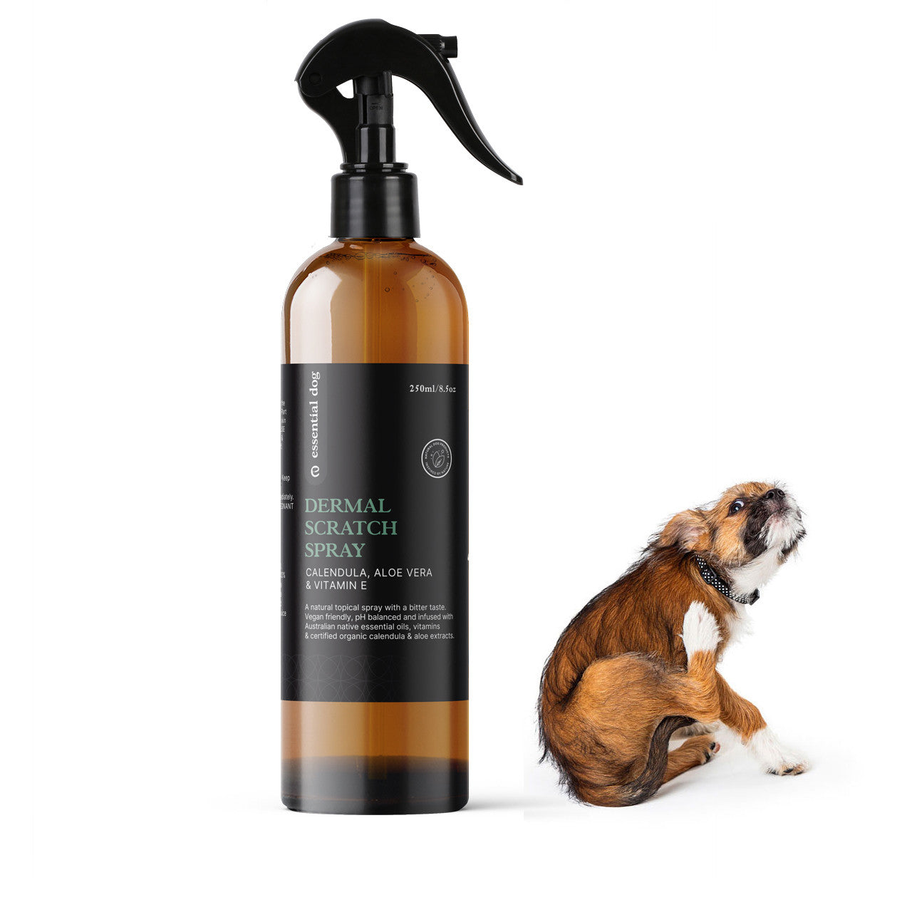Spray antiarañazos dérmico para perros: aloe vera, caléndula y vitamina E