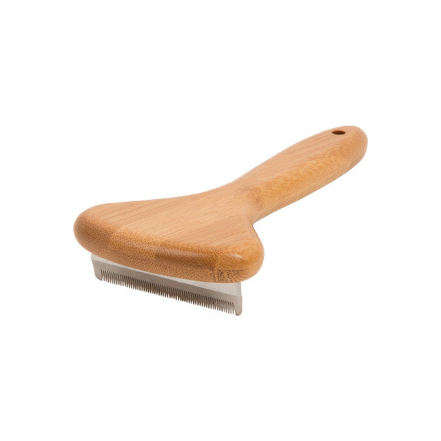 Natural Bamboo Deshedding Dog Brush Grooming Tool