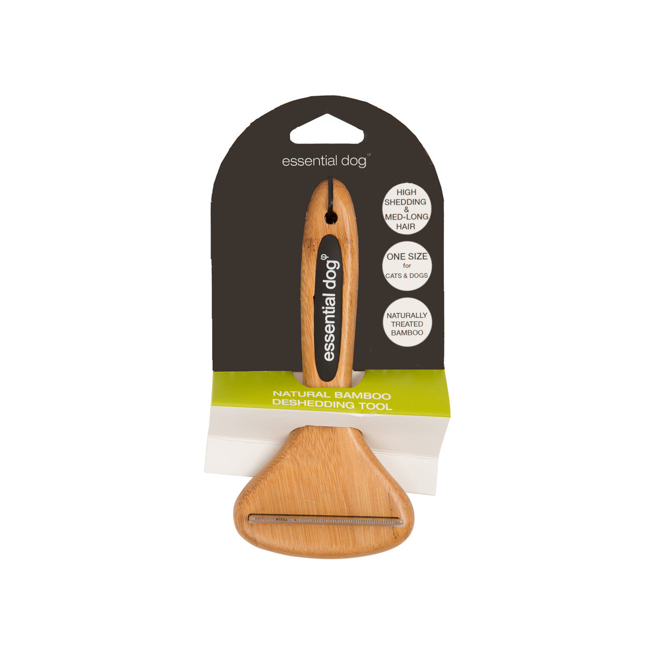 Natural Bamboo Deshedding Dog Brush Grooming Tool
