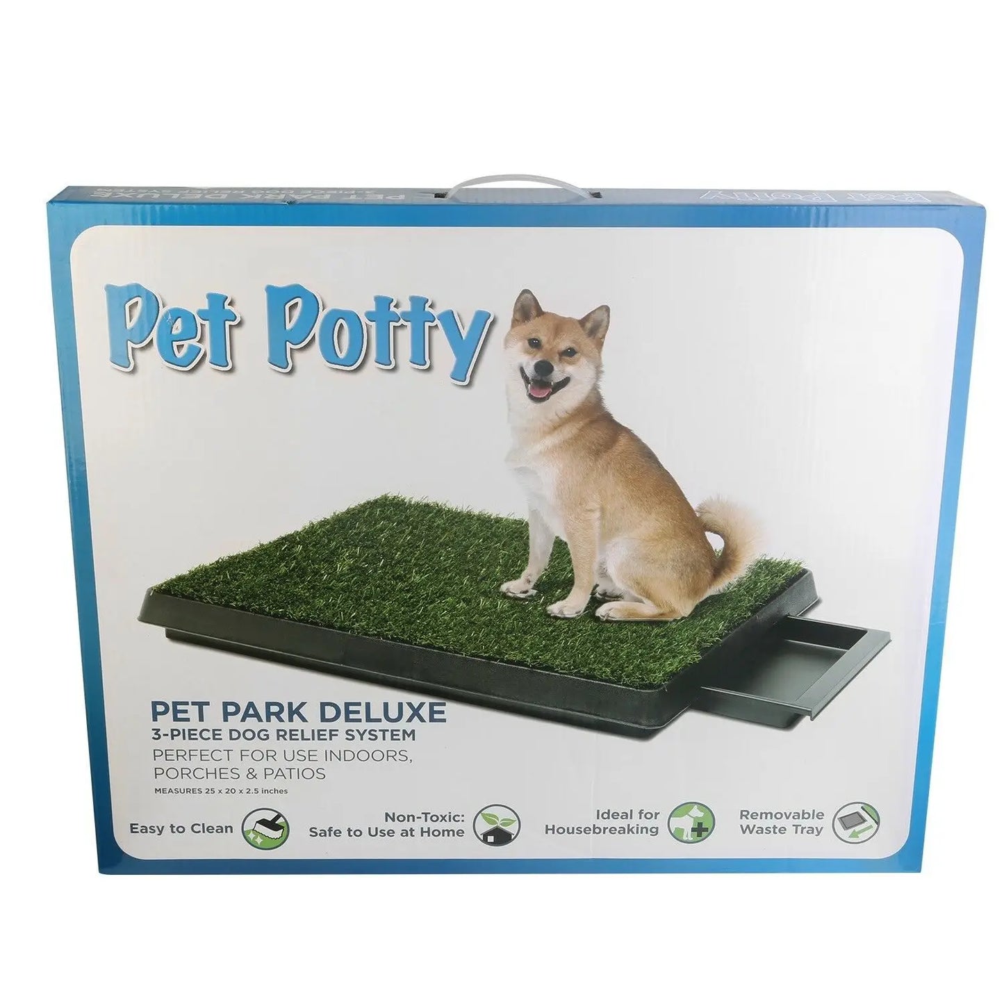 Dog grass pee pad toilet with removable waste tray