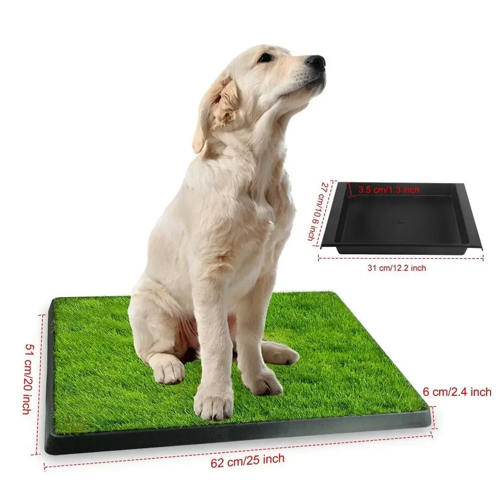 Dog grass pee pad toilet with removable waste tray