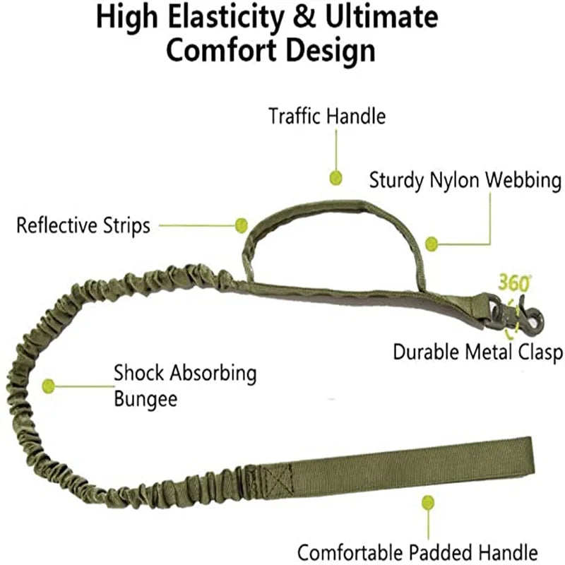 Durable Tactical Dog Collar and Leash Set