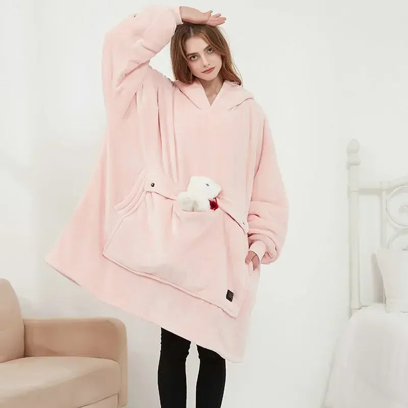 HugBuddy™ Comfort Hoodie | Oversized Heated Hoodie with Pocket for Pets!