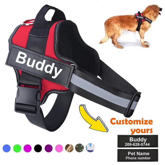 Personalized Reflective Dog Harness NO PULL - Rover Rituals