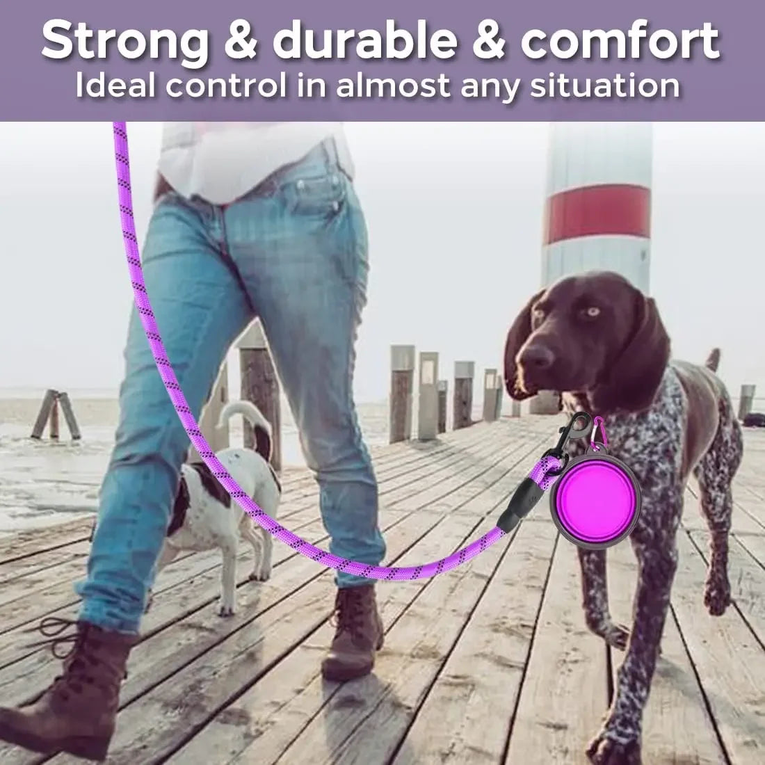 Reflective dog lead