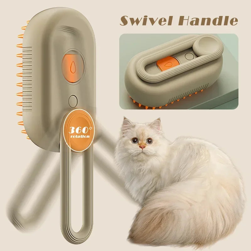 PuffPaw 3-in-1 Dog Brush Grooming Massager for Fur Removal