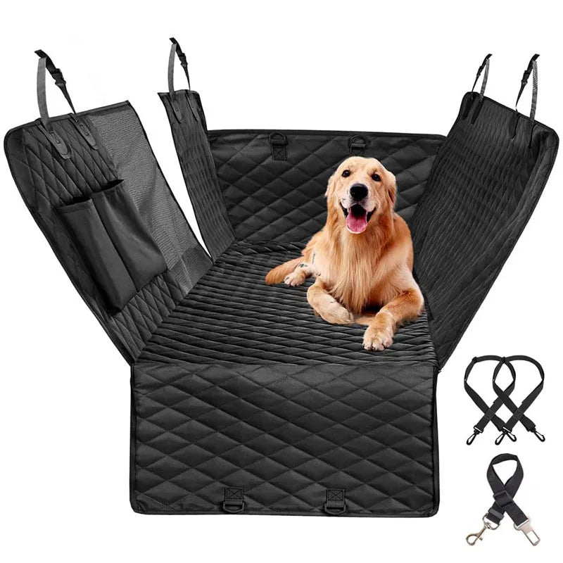 Waterproof Car Back Seat Cover for Dogs with 2 Storage Pockets – Pet Hammock Protector - Rover Rituals
