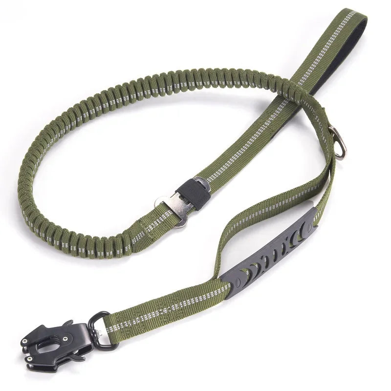 heavy duty 2 in 1 dog car seat belt buckle bungee restraint and leash