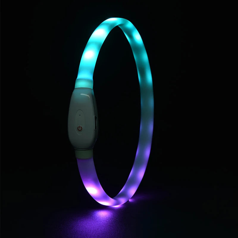 USB Rechargeable Glowing Collar for Dogs 9 modes