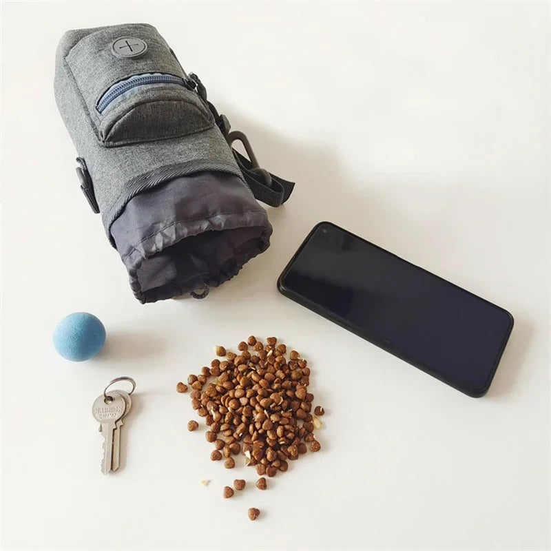 Multifunctional dog treat training bag with shoulder strap
