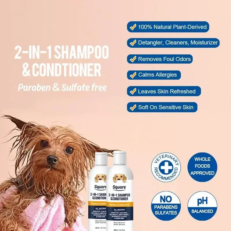 Rover Rituals | Natural Dog Shampoo & Conditioner 2-in-1 | Moisturizing, PH Balanced Care
