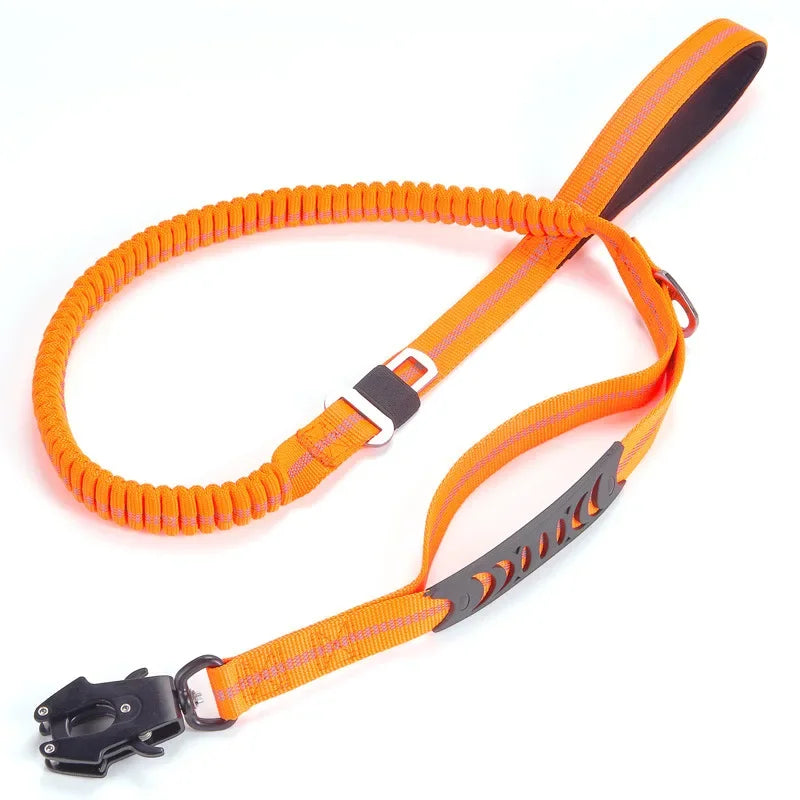 heavy duty 2 in 1 dog car seat belt buckle bungee restraint and leash
