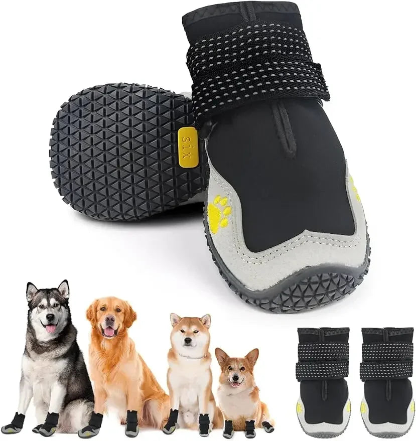 Heavy Duty Waterproof Velcro Elastic Dog Paw Protectors Shoes | Dog Clothes