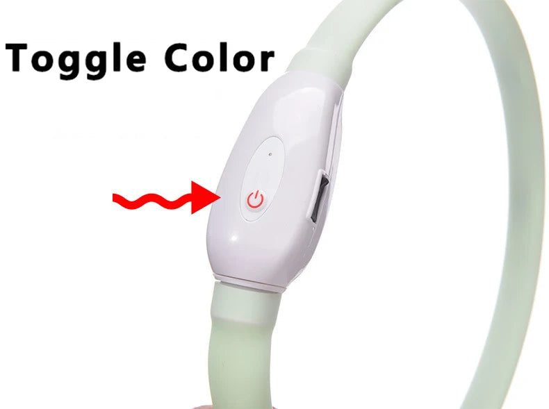 USB Rechargeable Glowing Collar for Dogs 9 modes