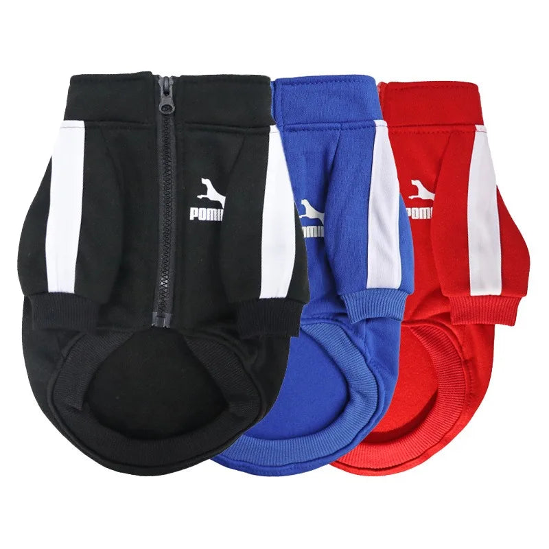 Sports Zip Dog Sweater Dog Clothes