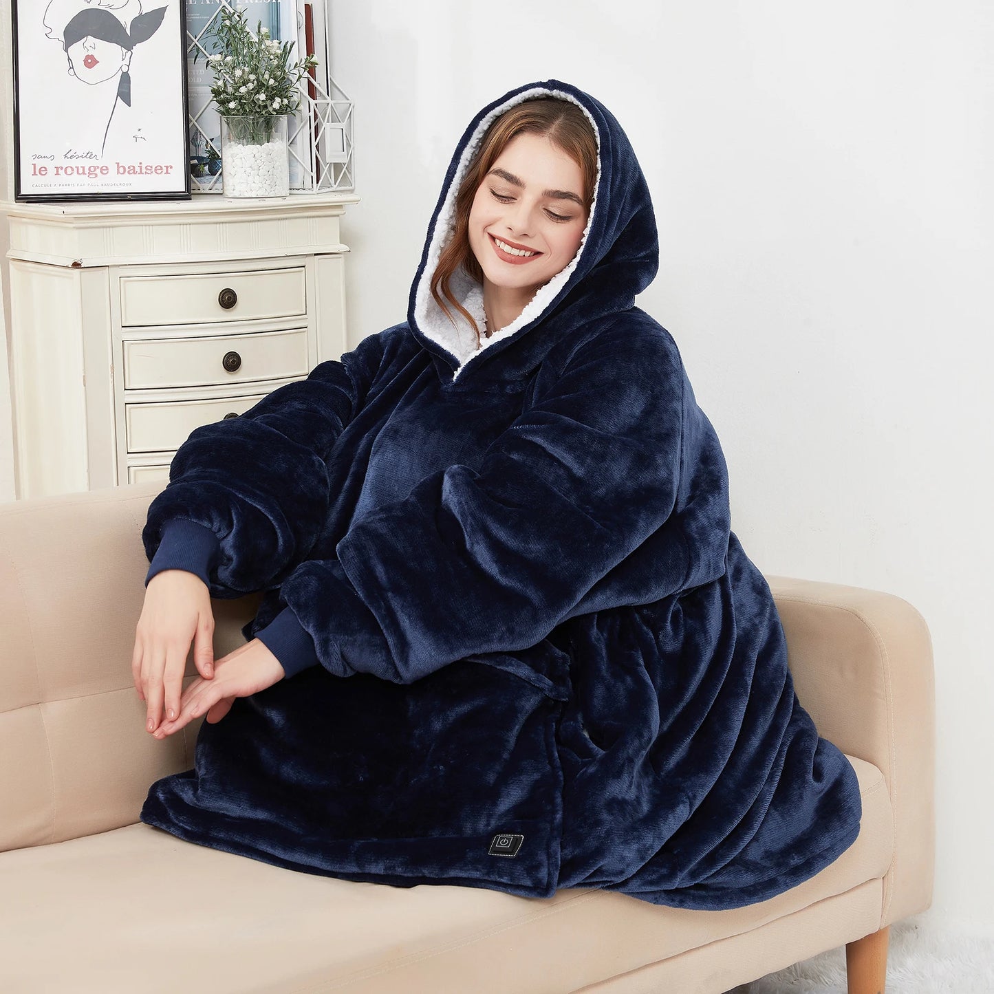HugBuddy™ Comfort Hoodie | Oversized Heated Hoodie with Pocket for Pets!