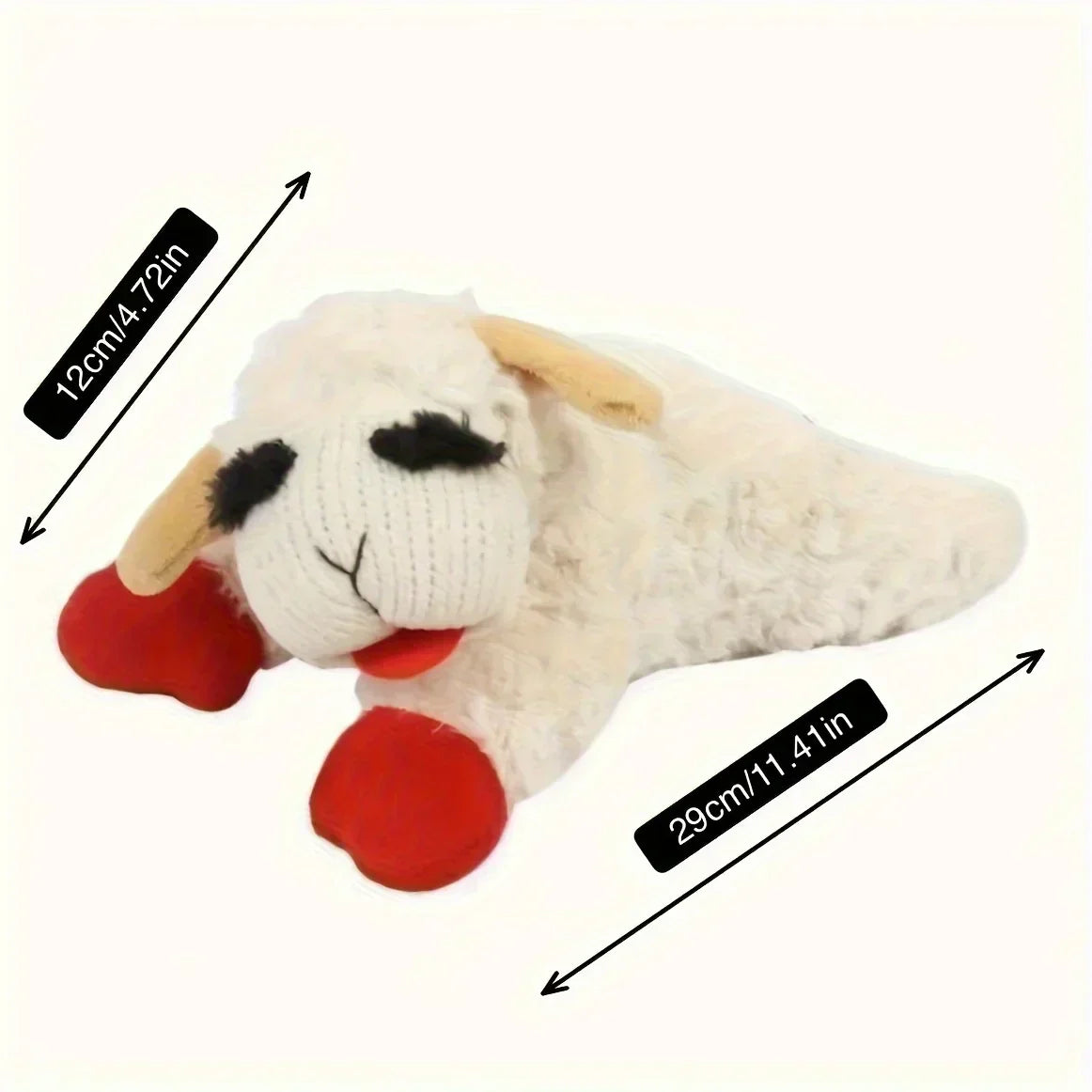 Rover Rituals | Plushy Lamb Buddy | Soft & Squeaky Plush Lamb Chop Dog Toy