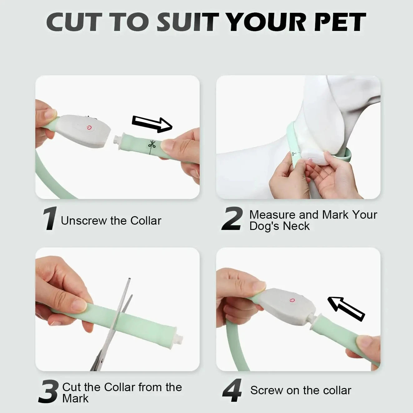 USB Rechargeable Glowing Collar for Dogs 9 modes