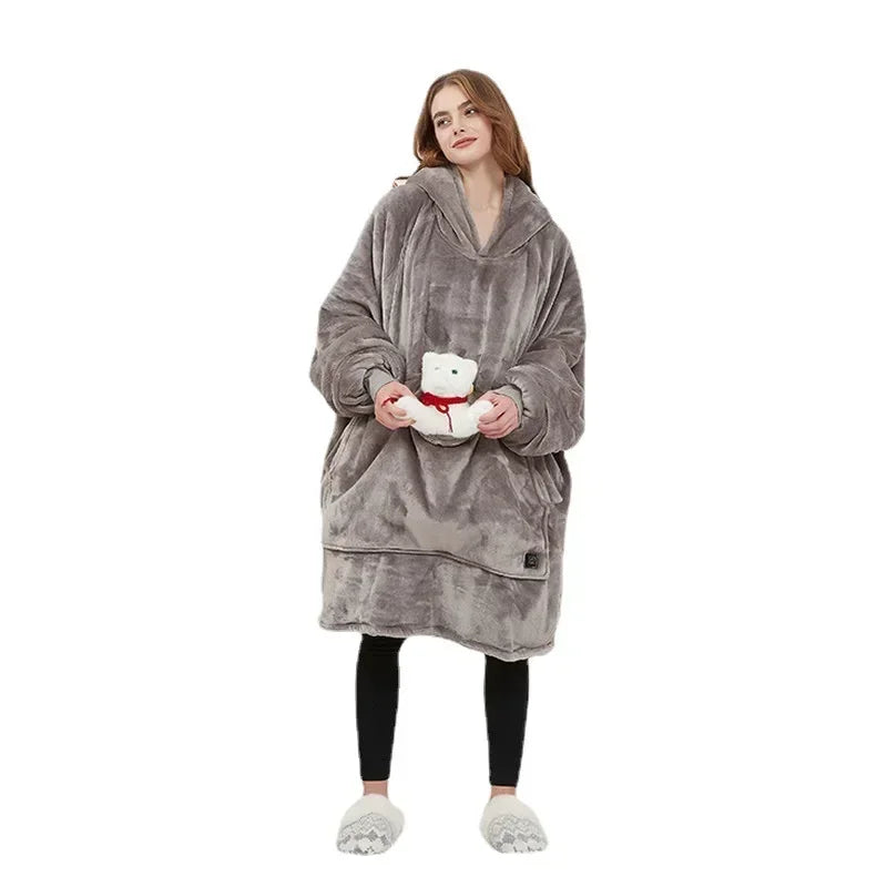HugBuddy™ Comfort Hoodie | Oversized Heated Hoodie with Pocket for Pets!