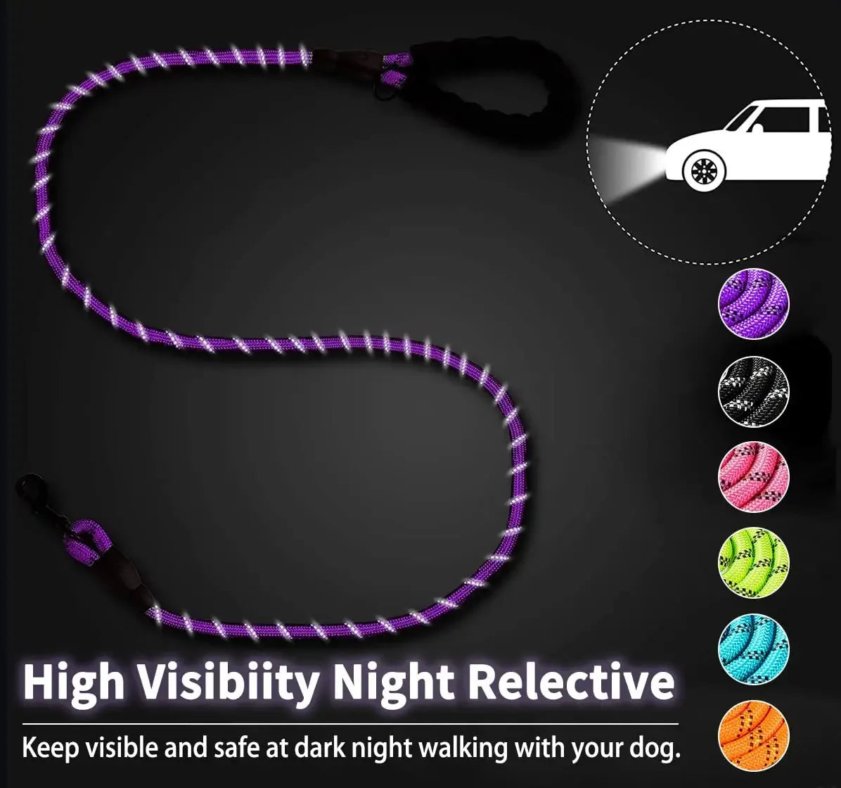 Reflective dog lead