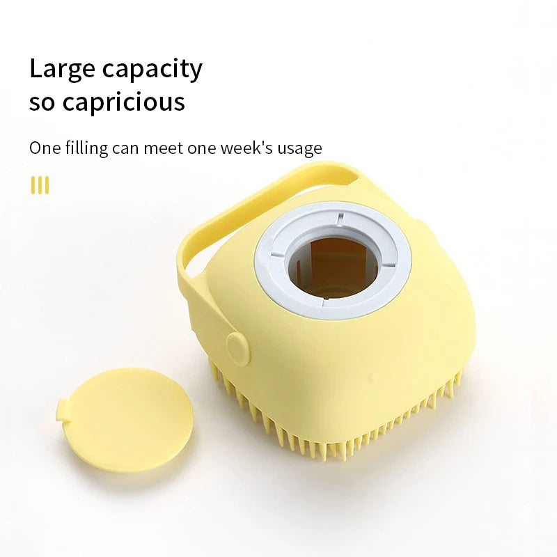 Dog Bathing Brush with shampoo dispenser