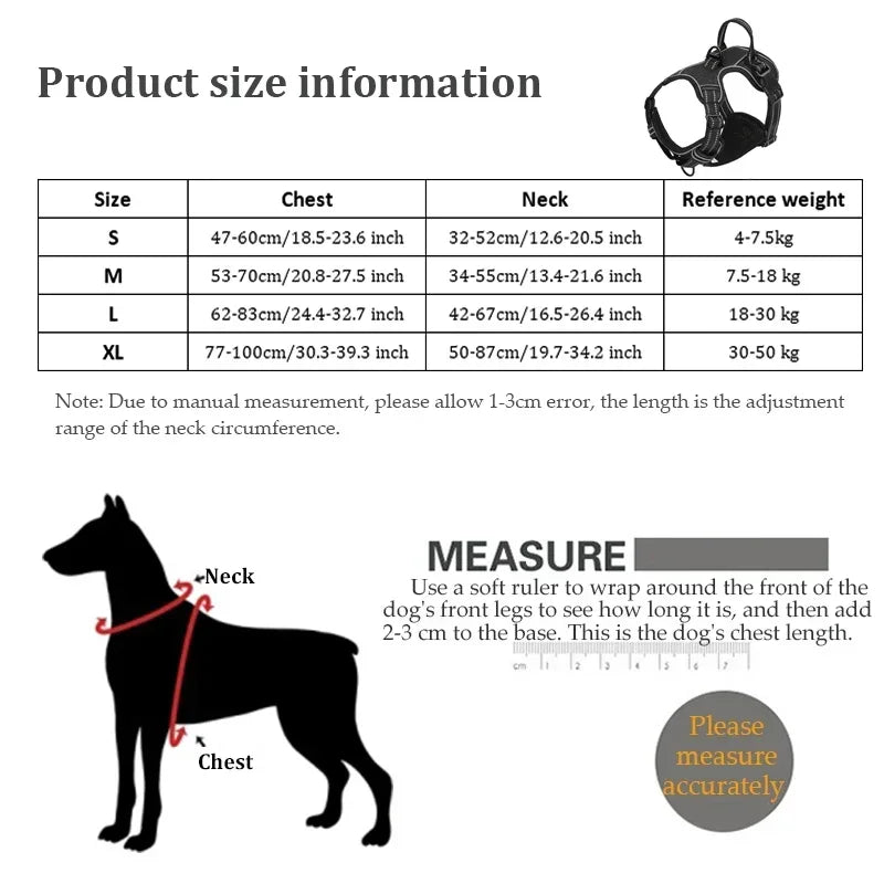 No Pull reflective dog harness