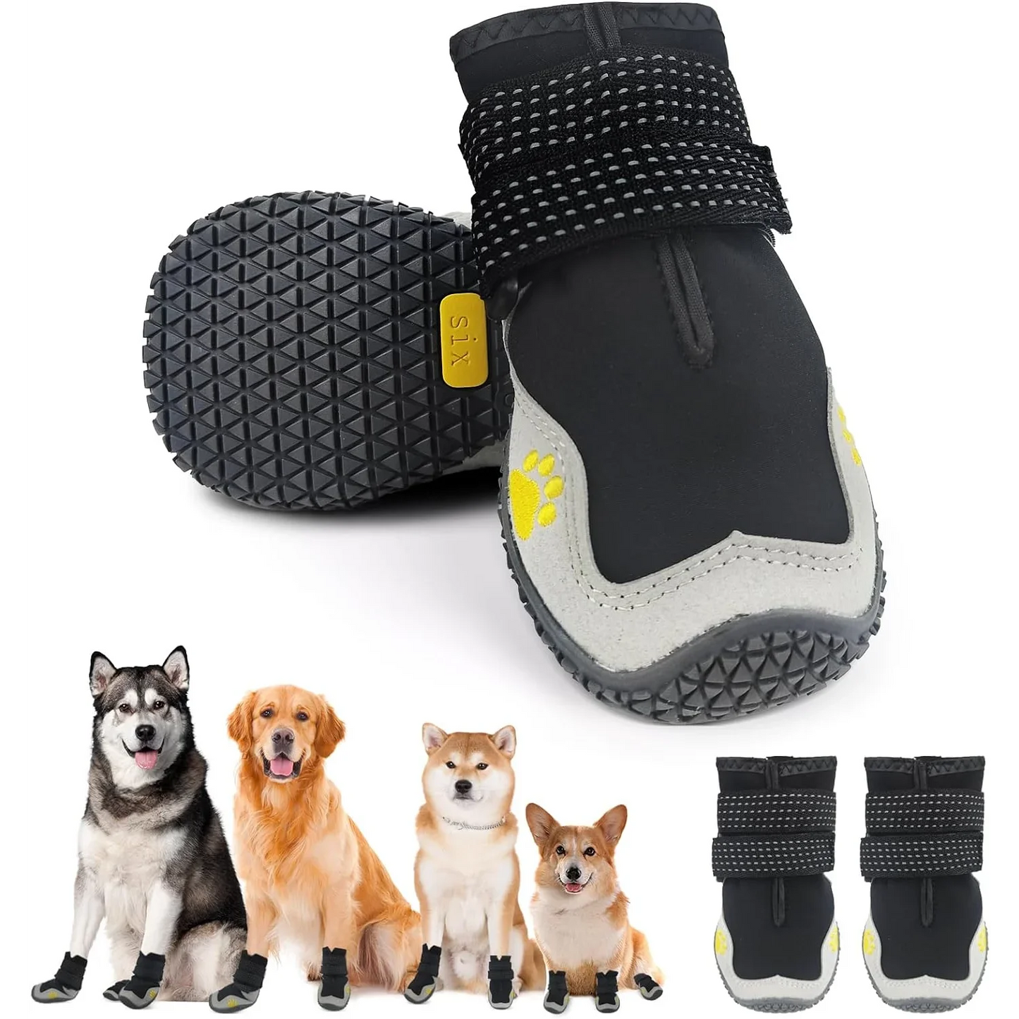 Heavy Duty Waterproof Velcro Elastic Dog Paw Protectors Shoes | Dog Clothes