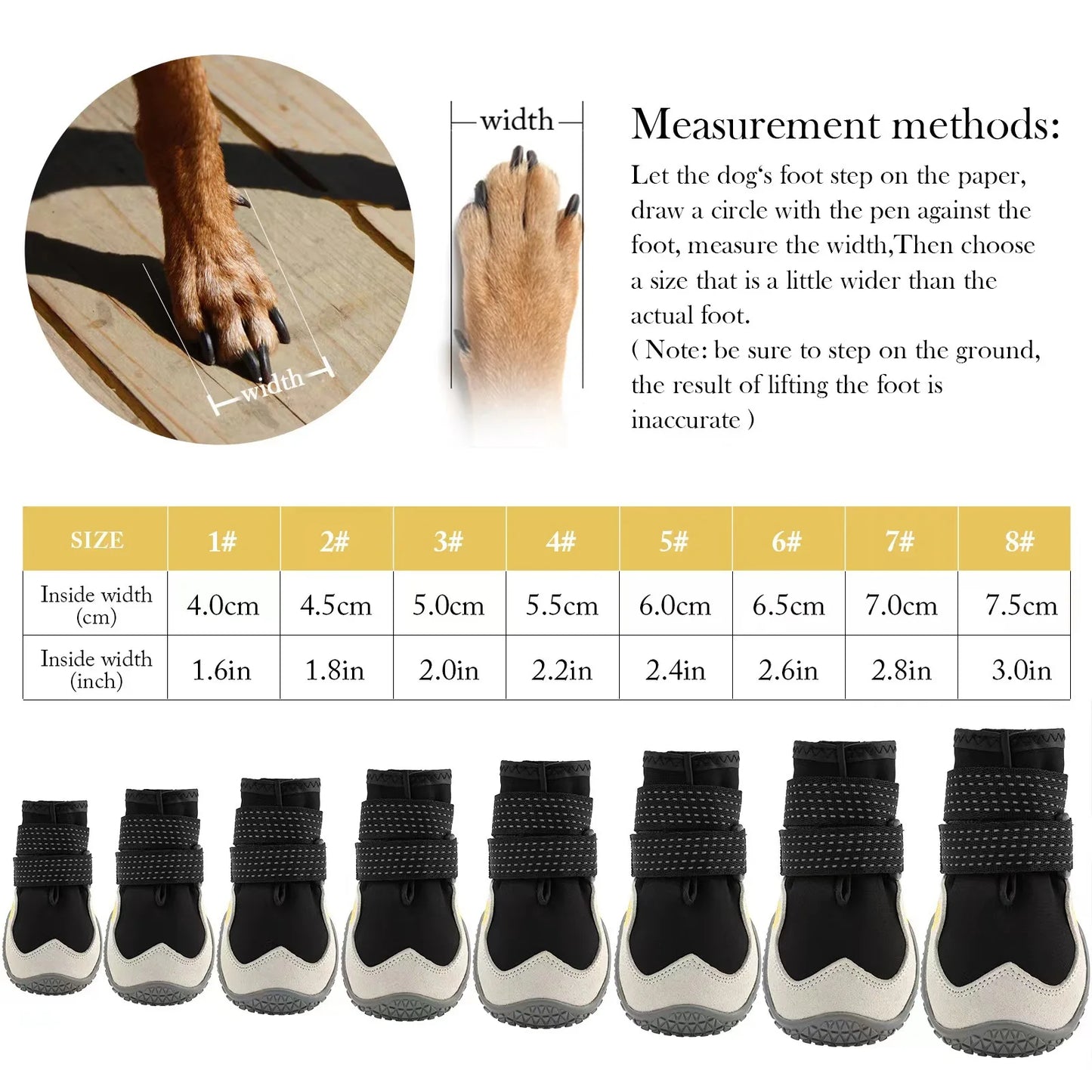 Heavy Duty Waterproof Velcro Elastic Dog Paw Protectors Shoes | Dog Clothes