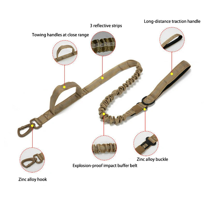 Matching Tactical Dog Collar and Leads & Collar Leash Sets