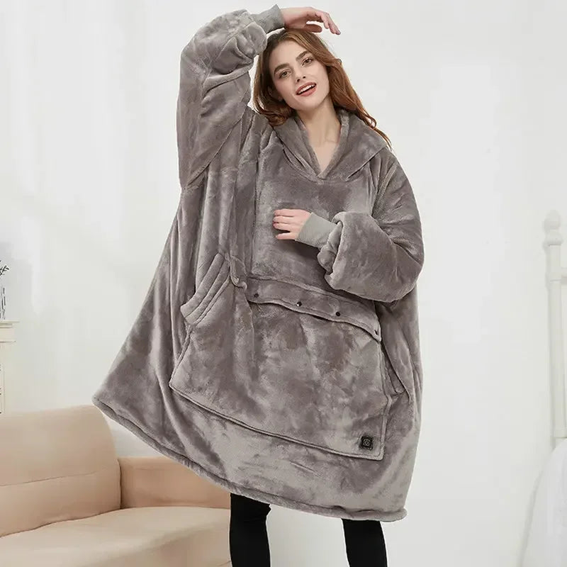 HugBuddy™ Comfort Hoodie | Oversized Heated Hoodie with Pocket for Pets!