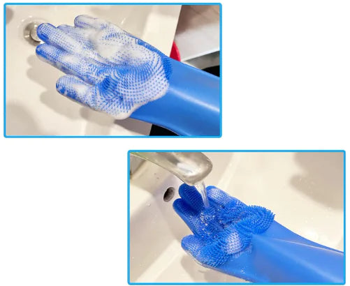 Dog Brush Grooming Bath Washing Gloves