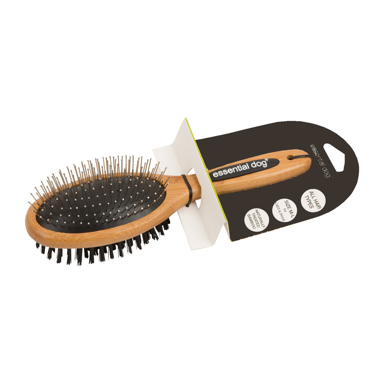 Natural Bamboo Two-Sided Dog Brush