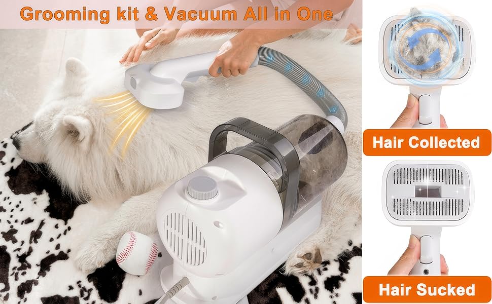 WhisperGroom™ | Kit de aspiradora para el cuidado de perros