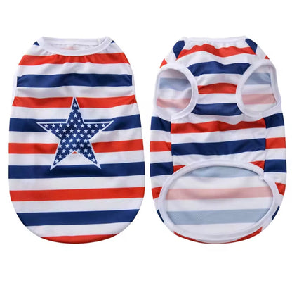 Small Medium Dog Independence Day Vest T-Shirt | 4th of July