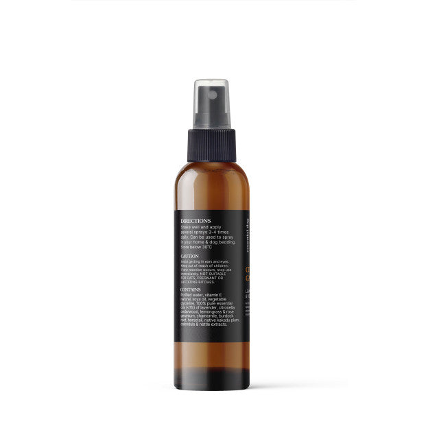 Desodorante orgánico para perros con citronela en spray Gard: limoncillo, cedro y geranio rosado 