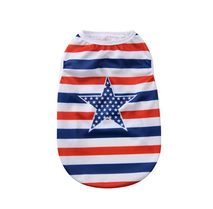 Small Medium Dog Independence Day Vest T-Shirt | 4th of July