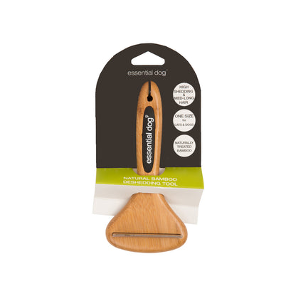 Natural Bamboo Deshedding Dog Brush Grooming Tool
