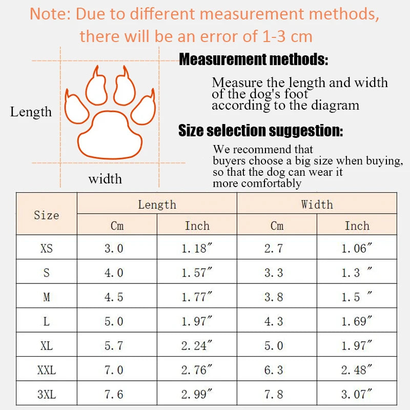 Dog Paw Protectors Anti slip 4pcs/set Disposable | Dog Clothes