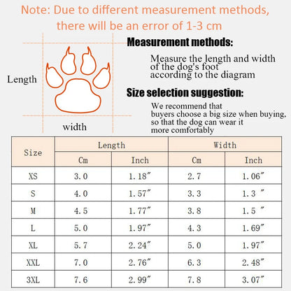 Dog Paw Protectors Anti slip 4pcs/set Disposable | Dog Clothes