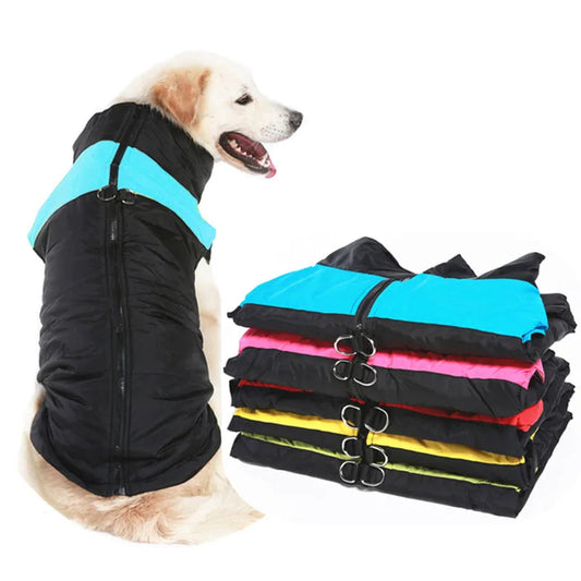 Water Proof Winter Sleeveless Dog Puffer Jacket: warm coat for all sizes XS-6XL | dog clothes
