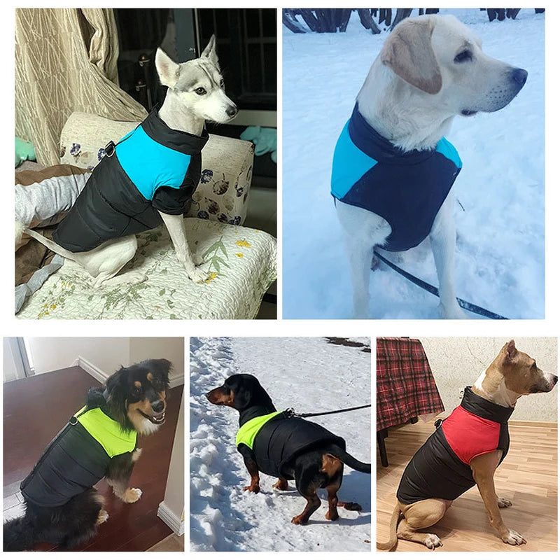 Water Proof Winter Sleeveless Dog Puffer Jacket: warm coat for all sizes XS-6XL | dog clothes
