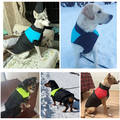 Water Proof Winter Sleeveless Dog Puffer Jacket: warm coat for all sizes XS-6XL | dog clothes