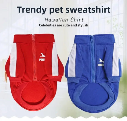 Sports Zip Dog Sweater Dog Clothes