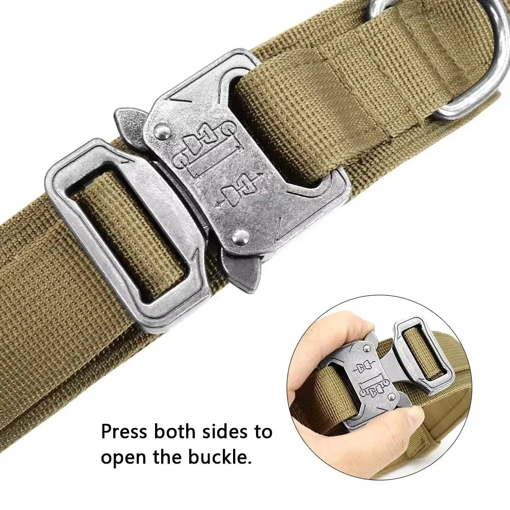 Conjuntos de arneses y correas tácticos para perros medianos y grandes y collares para perros
