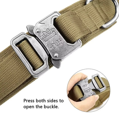 Conjuntos de arneses y correas tácticos para perros medianos y grandes y collares para perros