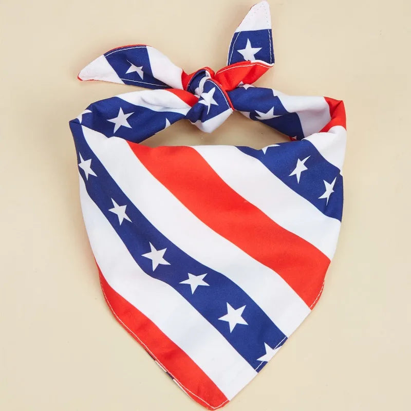 Patriotic Dog Bandana – 4th of July Pet Kerchief for Dogs