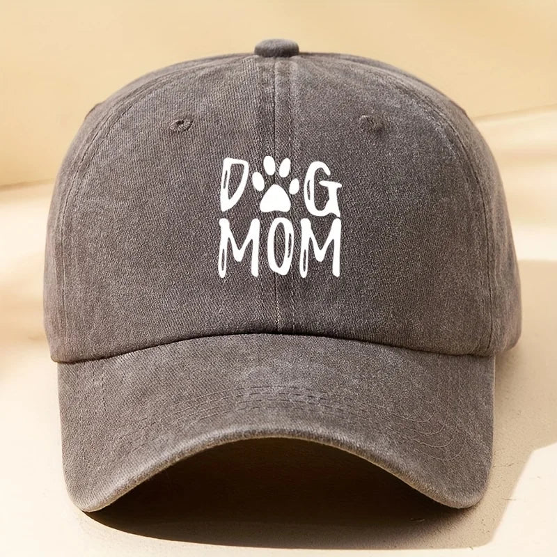 Dog Mom Classic Washed Baseball Cap