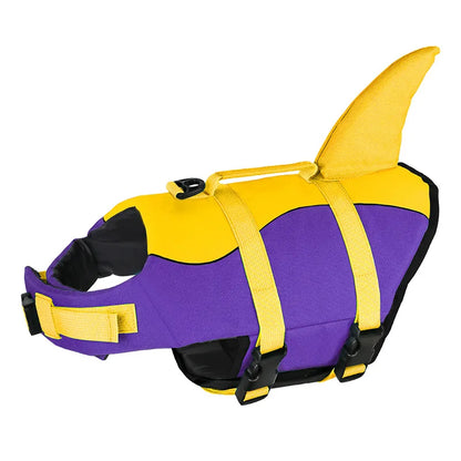 Mermaid & Shark Dog Life Jacket – Super Buoyancy with Handle & Reflective Strips