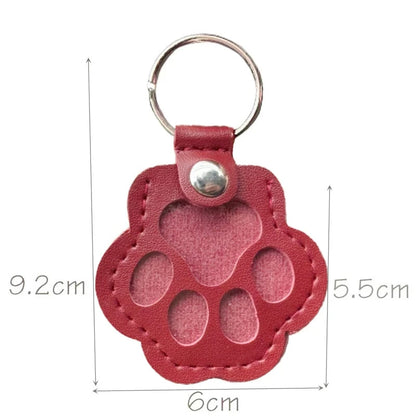 CheriFur Pet Hair Dog Memorial Gift Keychain Leather Keepsake